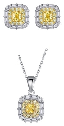 Orlando Silver NECK30_EAR26 вес 4.43 г серебро, циркон