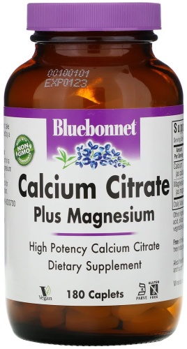 Bluebonnet Nutrition минерал Calcium Citrate Plus Magnesium 180 капсул
