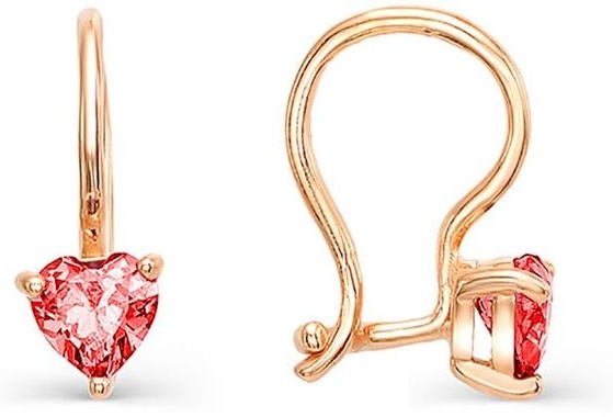 Серьги kari jewelry b22053W0 вес 1.02 г золото, фианит