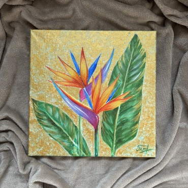 Картина Тропический цветок 30x30 см