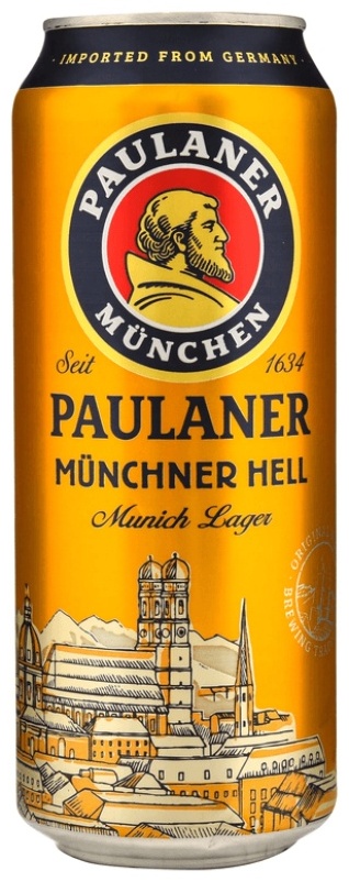 Paulaner Munchner Hell пиво фильтрованное 4.9% 0.5 л