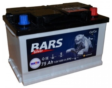Bars Silver 6CT-75Ah -/+