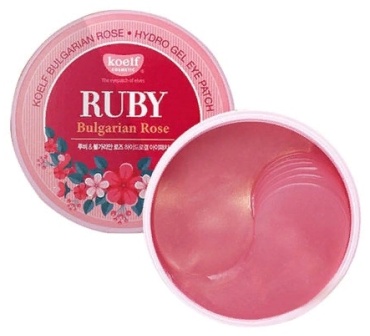 Патчи Koelf гидрогелевые Ruby Bulgarian Rose увлажняющие 60 шт
