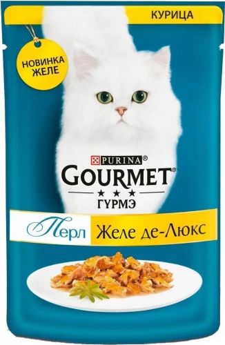 Gourmet Перл кусочки в желе курица 75 г 1 шт