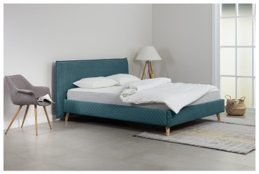 Кровать EN STILLS Типер 160x200 см, синий с подъемным механизмом