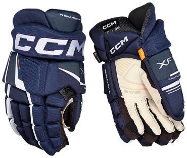 CCM Перчатки CCM Tacks XF юниорские (10 темно-синий/белый) синий, белый 10