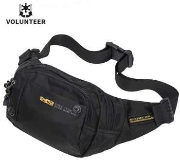 Сумка поясная Volunteer текстиль черный