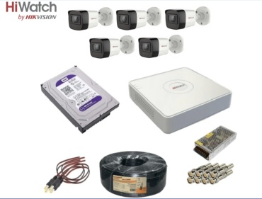 HiWatch комплект видеонаблюдения StartKit-5Ch, 2 расширение 1920x1080