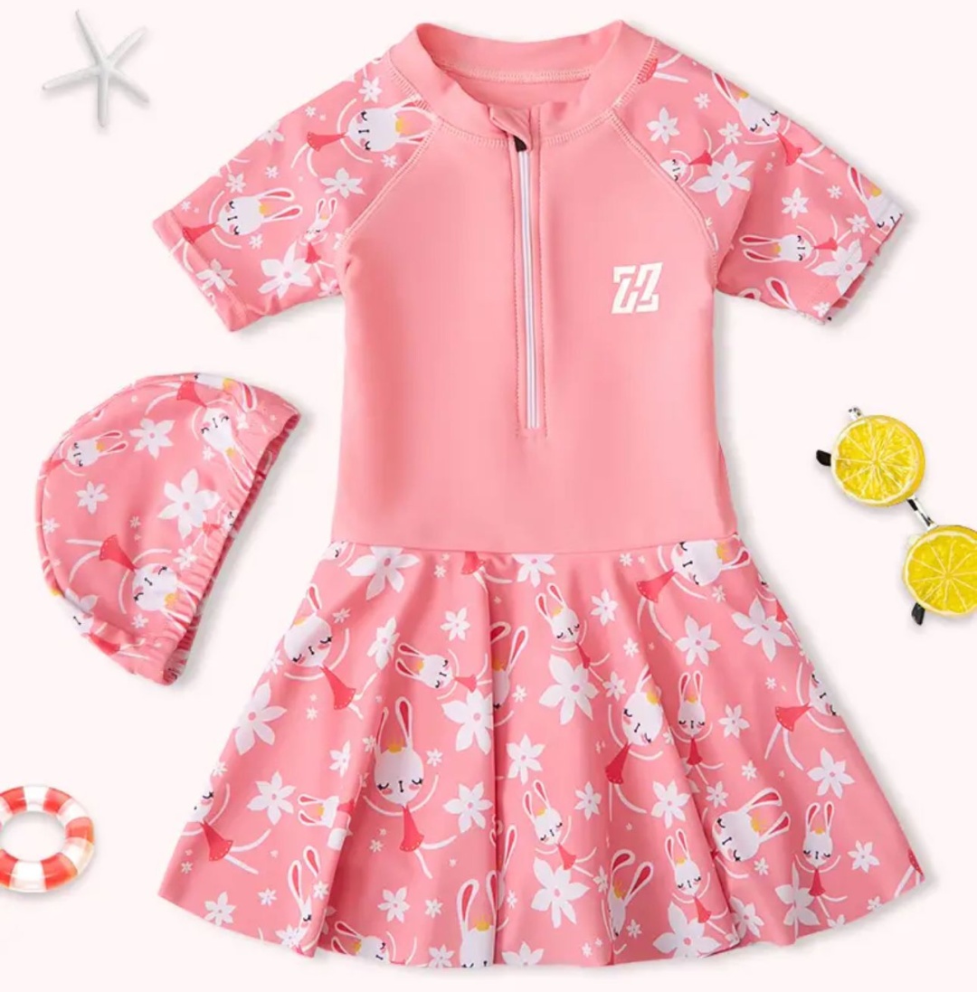 Слитный купальник kids розовый