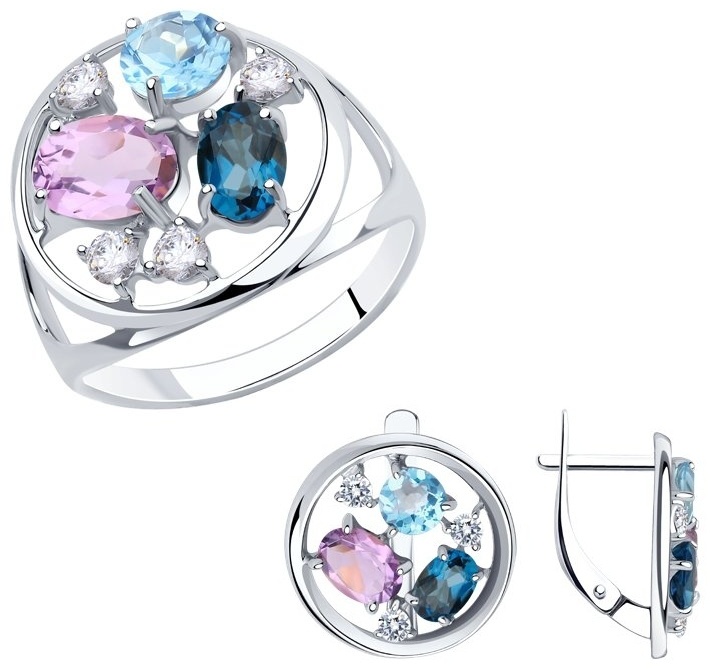 Diamant 94-310-00664-1-94-320-00664-1 вес 8.11 г серебро, фианит