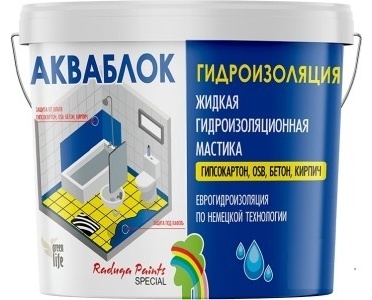 Мастика РАДУГА АКВАБЛОК гидроизоляционная, 3 кг