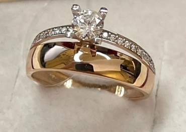 Ars jeweler ARSII302 размер 16.5 вес 1.7 г золото, фианит