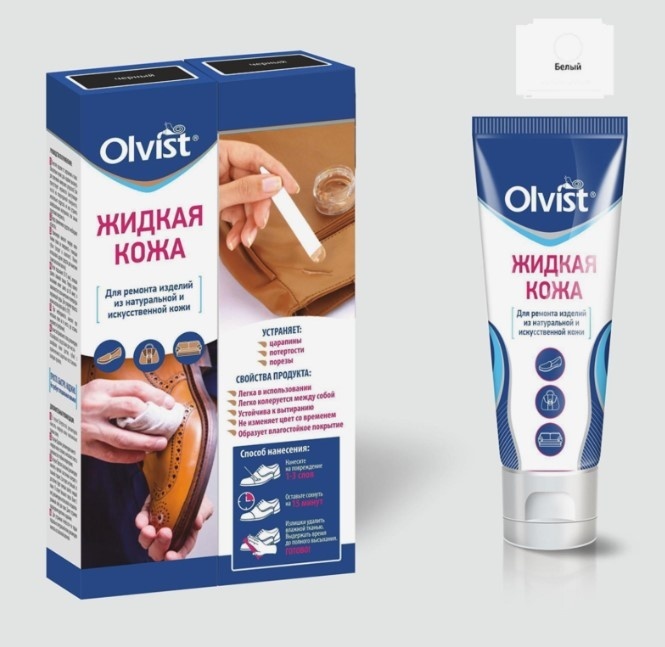 Olvist крем белый, Жидкая кожа