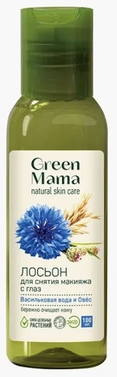 Green Mama Васильковая вода и овес лосьон для снятия макияжа 100 мл