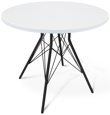 Обеденный стол ТЭТАХОУМ TT80/TU2-1, 80х80x75 см, МДФ, черный, белый