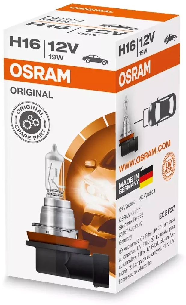 Osram 64219L+ галогенная H16, 1 шт