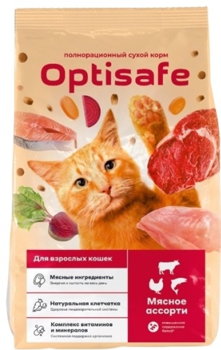 Optisafe для взрослых мясное ассорти 0.35 кг