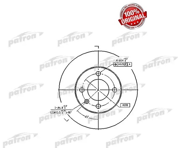 Диски PATRON передние PBD2780
