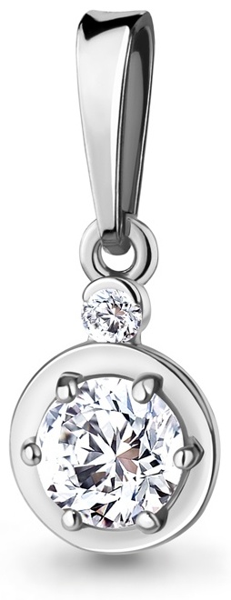 Подвеска AQUAMARINE 24496А.5 вес 0.71 г серебро, фианит