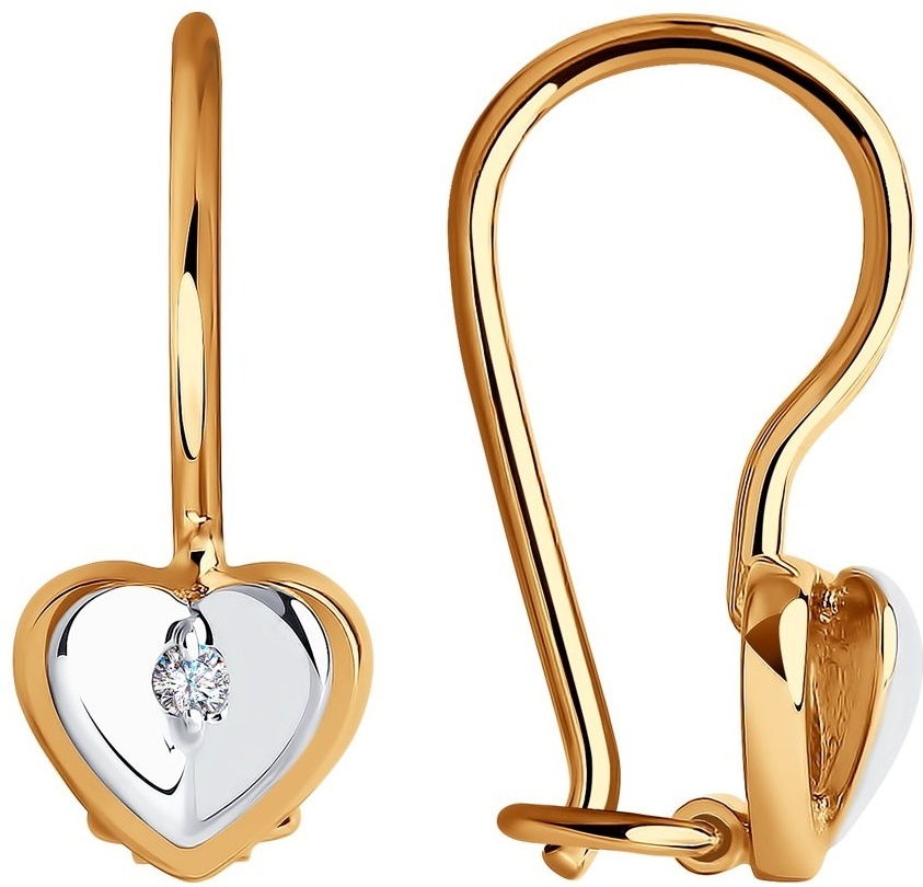 Серьги SOKOLOV EAR-SO-585-903787 вес 1.06 г золото, фианит