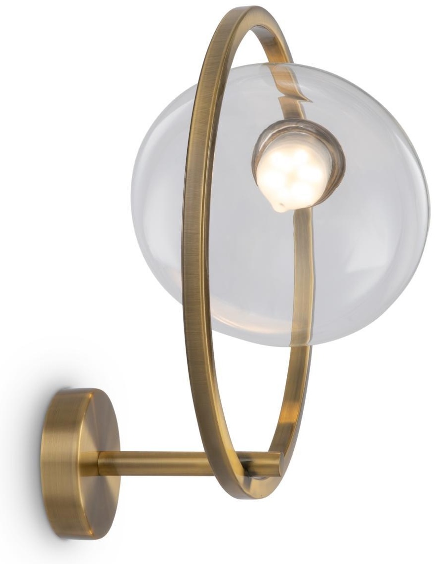 Бра настенный Maytoni LED, золотистый, прозрачный