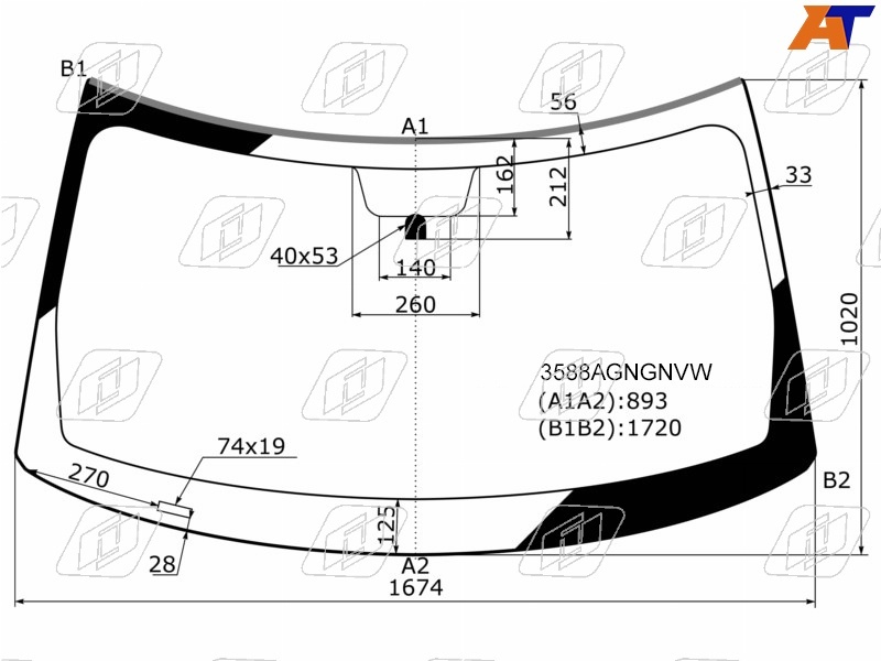 FUYAO 3588AGNGNVW лобовое для Ford Explorer 2011-2019