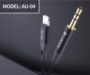 Кабель Celebrat 3.5 мм jack (F), Lightning (M), , AU04 черный