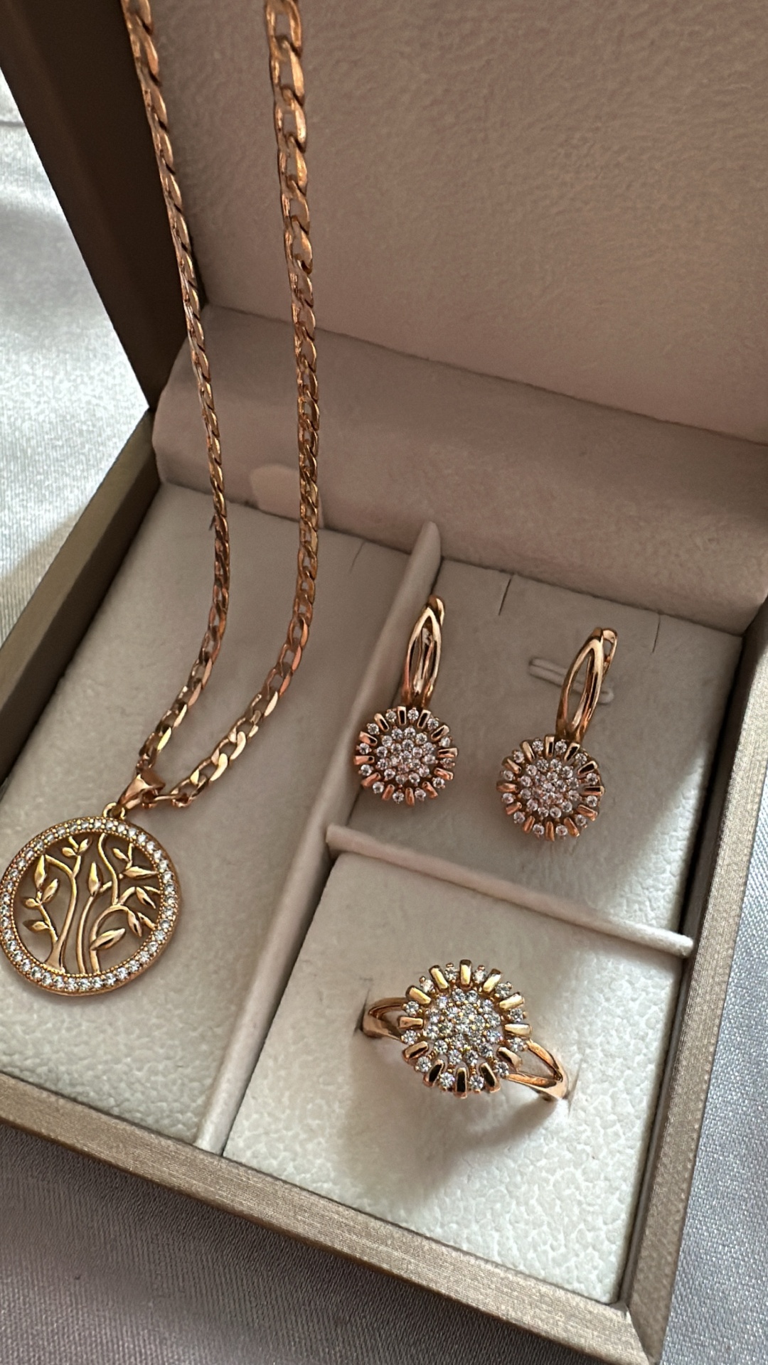 Комплект Xuping Jewelry медицинское золото, цирконий