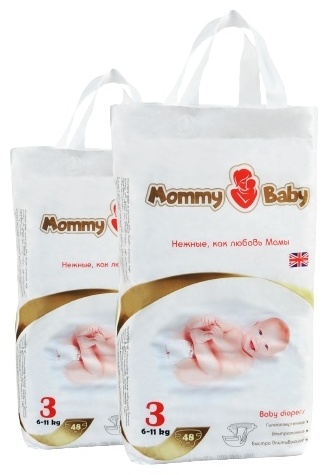 Купить Подгузники Mommy Baby 3, 96 шт в Алматы – Магазин на Kaspi.kz