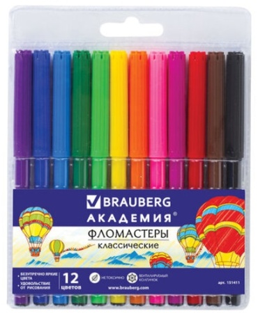 Фломастер Brauberg 12 шт