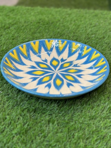 Блюдо Риштанская керамика 25х25 см, керамика, 1 шт