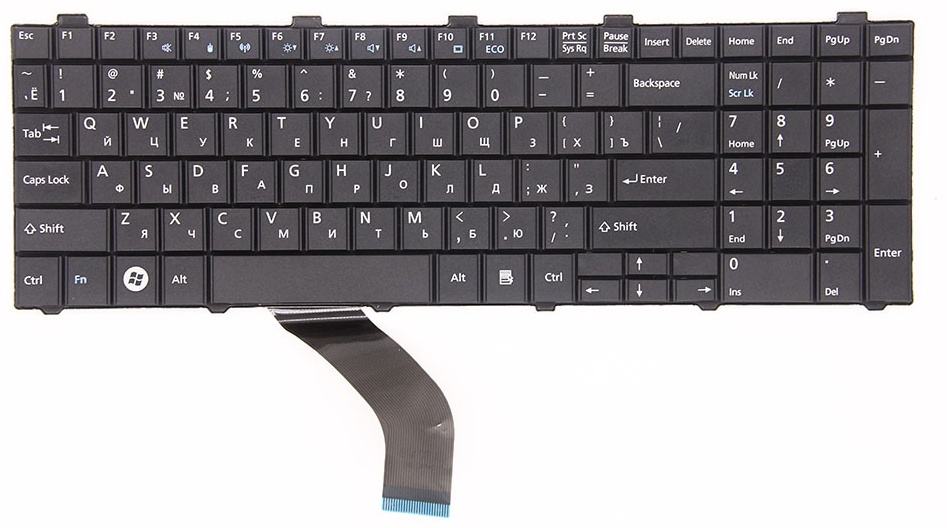 Клавиатура для ноутбука Fujitsu RU для ноутбука Fujitsu Lifebook AH530/AH531 черный
