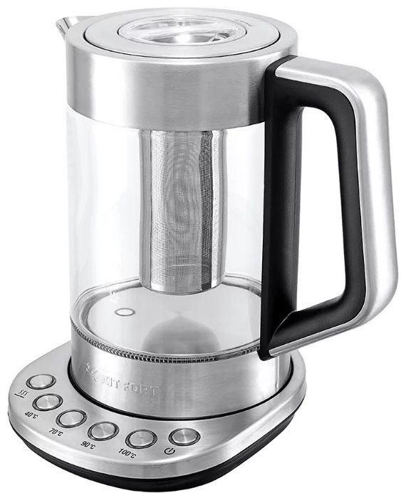 Купить Электрочайник Kitfort КТ-622 серебристый в Алматы – Магазин на ...