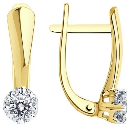 Серьги SOKOLOV EAR-SO-585-224625 вес 1.91 г золото, бриллиант