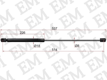 EM E-ST-BHE760020-M для Land Rover Range Rover 2002-2007 черный