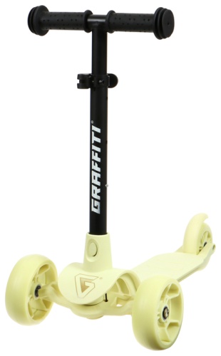 Graffiti Самокат детский GRAFFITI Baby 24, колёса PU 120/10 мм, цвет жёлтый мультиколор