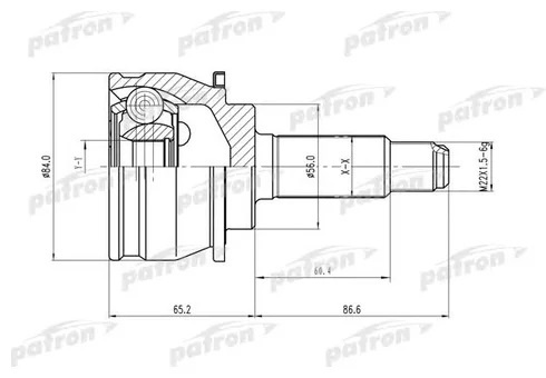 PATRON шрус наружный PCV1247