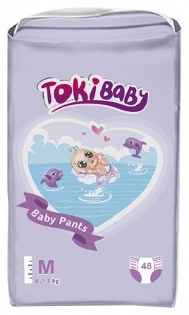 Подгузники-трусики TokiBaby M, 48 шт
