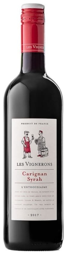 Купить Вино Les Vignerons Carignan Syrah Vis сухое красное 13% 750 мл в ...