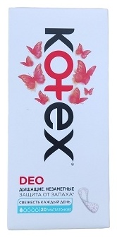 Kotex прокладки ежедневные Deo ультратонкие 20 шт