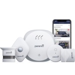 Комплект умного дома Perenio датчик движения, датчик дыма, датчик открытия, датчик протечки, центр управления
