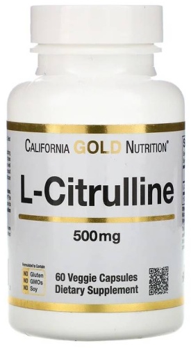California Gold Nutrition L-Citrulline 500 мг 60 капсул