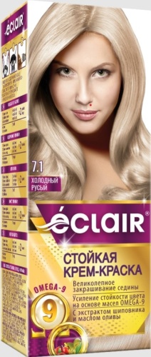 Eclair Omega 9 7.1 холодный русый крем-краска 110 мл