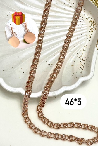 Цепь Fallon Jewelry N длина 46 см медицинская сталь, медицинское золото без вставок