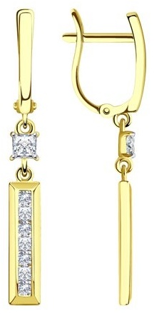 Diamant 53-121-01568-1 53-110-01564-1 вес 5.51 г золото, фианит