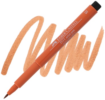 Ручка капиллярная Faber-Castell PITT 167887 1 шт, 1.5 мм, цвет чернил красный