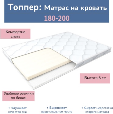 Топпер Сказочный сон Memory Lux, 180x200x6 см