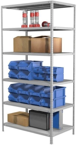 Стеллаж складской 120x50x250 см, полок 6 шт