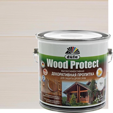 Dufa антисептик Wood Protect ВД-ПФ 1601 белый, 2.5 л