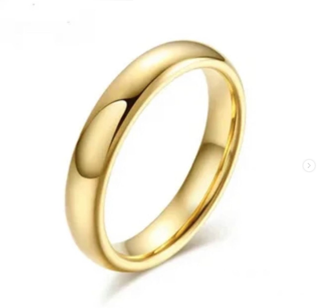 Кольцо CREO jewelry KF-183 размер 17 вольфрам, без вставок, золотистый